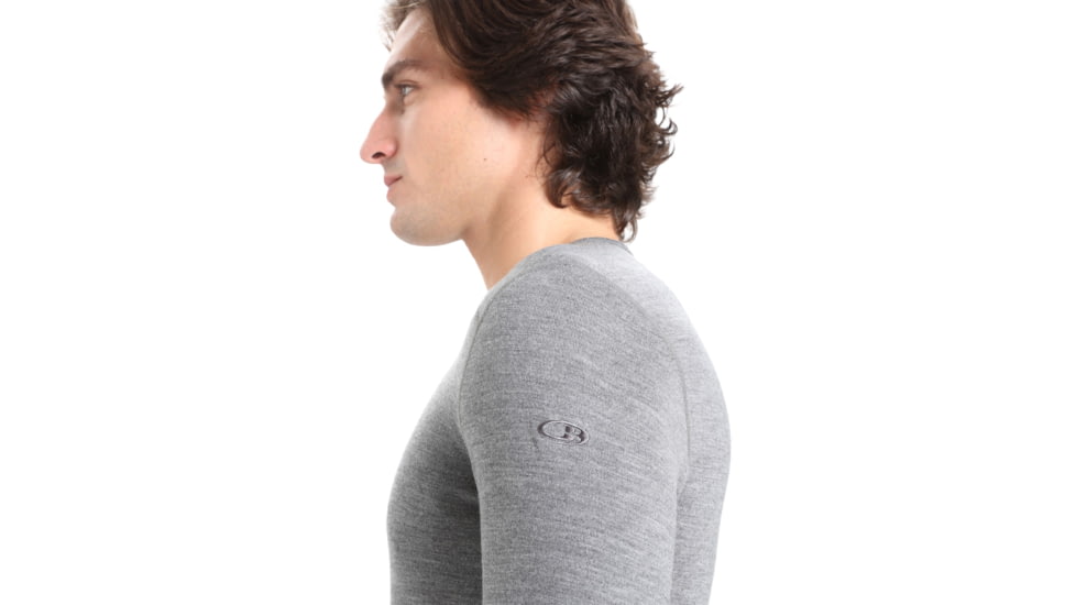 Icebreaker 260 Tech Long Sleeve Crewe Thermal Top - Men's, Gritstone Heather, 2XL, IB104371013XXL