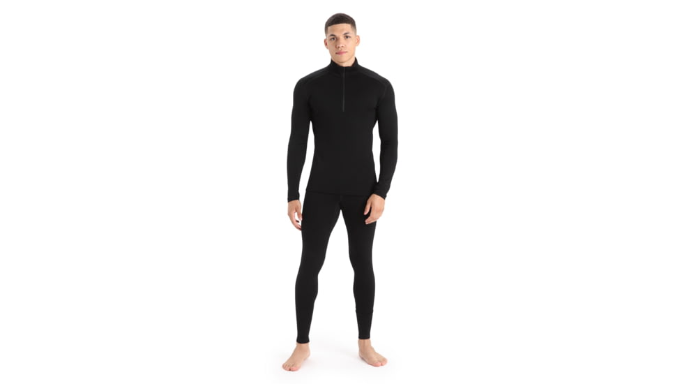 Icebreaker 260 Tech Long Sleeve Half Zip Thermal Top - Mens, Black, Extra Small, IB104372001XS