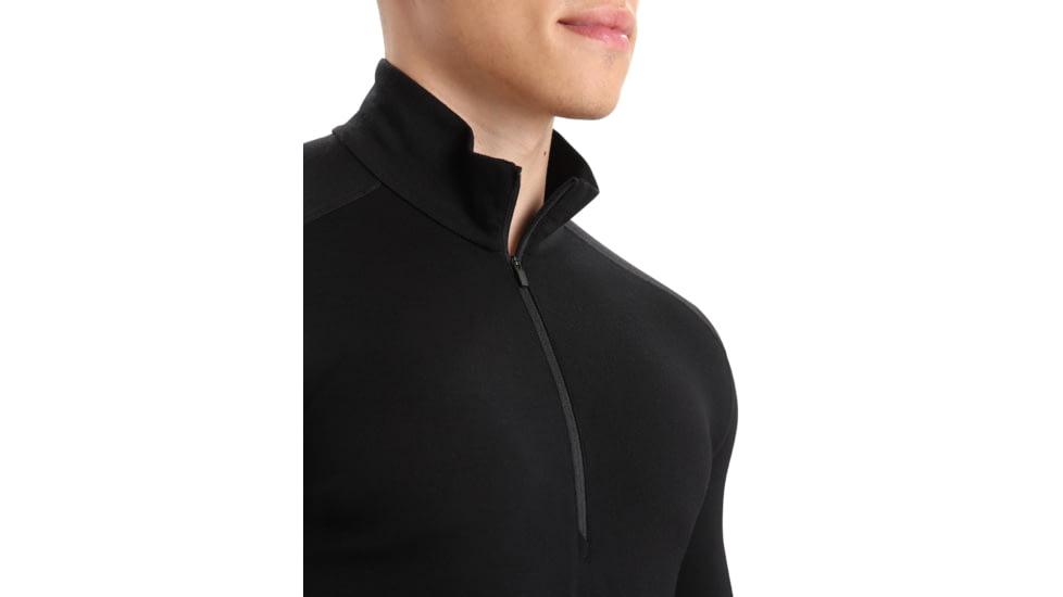 Icebreaker 260 Tech Long Sleeve Half Zip Thermal Top - Men's, Black, Extra Small, IB104372001XS