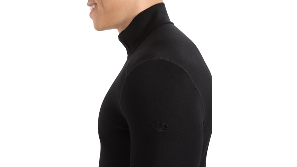 Icebreaker 260 Tech Long Sleeve Half Zip Thermal Top - Mens, Black, Extra Small, IB104372001XS