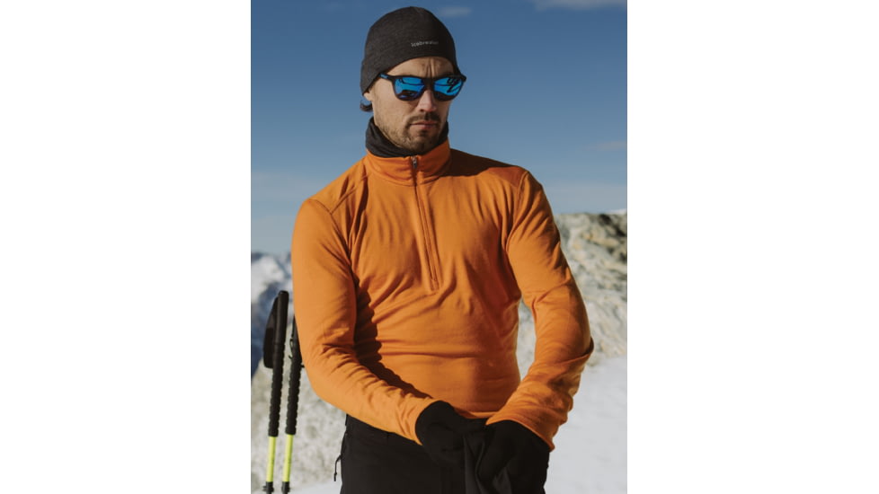 Icebreaker 260 Tech Long Sleeve Half Zip Thermal Top - Men's, Earth, Extra Large, IB104372865XL