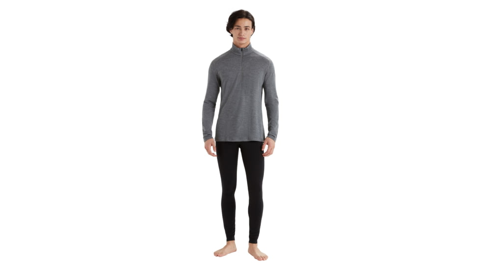 Icebreaker 260 Tech Long Sleeve Half Zip Thermal Top - Mens, Gritstone Heather, 2XL, IB104372013XXL