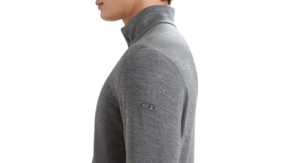 Icebreaker 260 Tech Long Sleeve Half Zip Thermal Top - Mens, Gritstone Heather, 2XL, IB104372013XXL