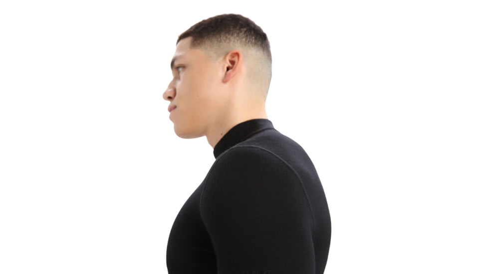 Icebreaker 260 Tech Long Sleeve Turtleneck Thermal Top - Mens, Black, Extra Small, IB0A56IE001XS