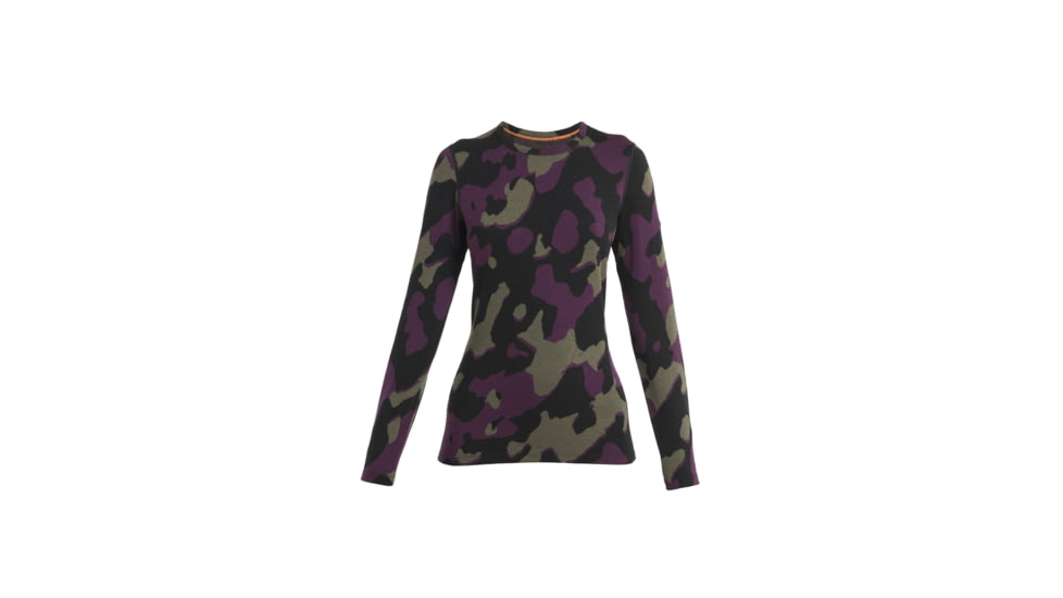 Icebreaker 260 Vertex Long Sleeve Natural Shades Crewe Top - Womens, Black/Loden/Nightshade/J, Extra Small, IB0A56UP962XS