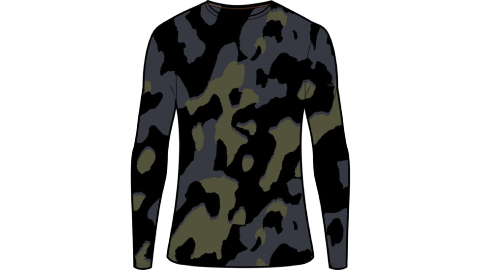 Icebreaker 260 Vertex Long Sleeve Natural Shades Thermal Top - Men's, Black/Loden/Graphite/J, 2XL, IB0A56R1949XXL