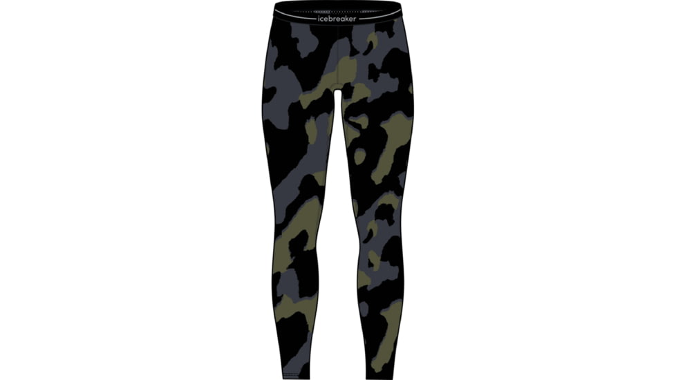 Icebreaker 260 Vertex Thermal Natural Shades Leggings - Men's, Black/Loden/Graphite/J, Extra Large, IB0A56R3949XL