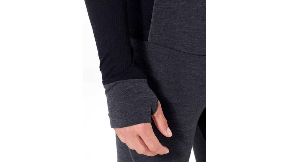 Icebreaker 260 Zone Long Sleeve Crewe - Mens, Jet HTHR/Black, Large, 104360A01L