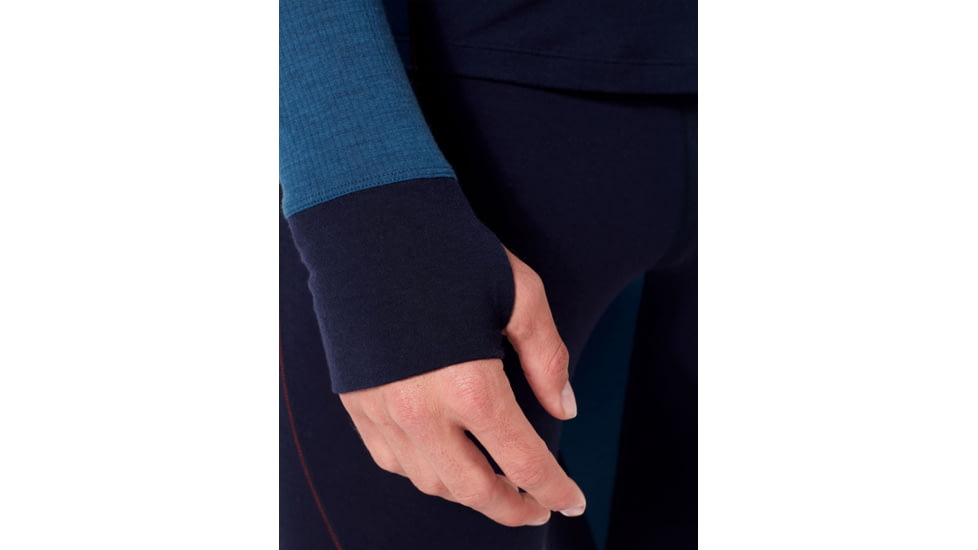 Icebreaker 260 Zone Long Sleeve Crewe - Mens, Midnight Navy/SURF, Extra Large, 104360B04XL