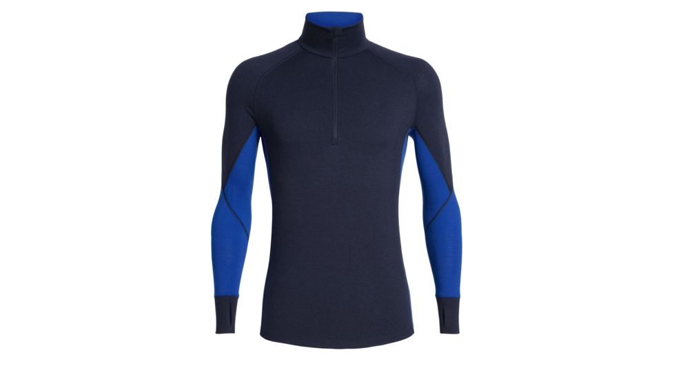 Icebreaker 260 Zone Long Sleeve Half Zip - Mens, Midnight Navy/SURF, Small, 104361B04S