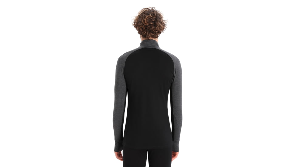 Icebreaker 260 ZoneKnit Long Sleeve Half Zip Thermal Top - Men's, Jet Heather/Black/Metro Heather/Cb, Small, IB0A56HF585S