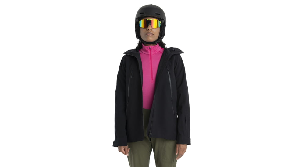 Icebreaker 260 ZoneKnit Long Sleeve Half Zip Thermal Top - Womens, Tempo/Electron Pink/Cb, Extra Small, IB0A56HI858XS