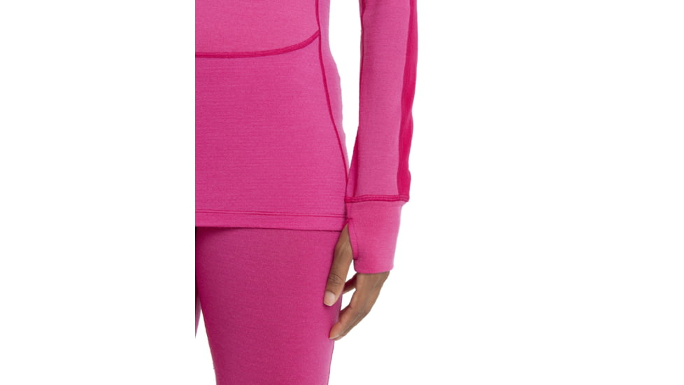 Icebreaker 260 ZoneKnit Long Sleeve Half Zip Thermal Top - Womens, Tempo/Electron Pink/Cb, Extra Small, IB0A56HI858XS