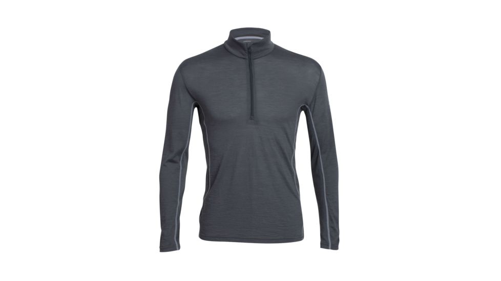 Aero Long Sleeve Half Zip - Mens-Monsoon/Metal-Small