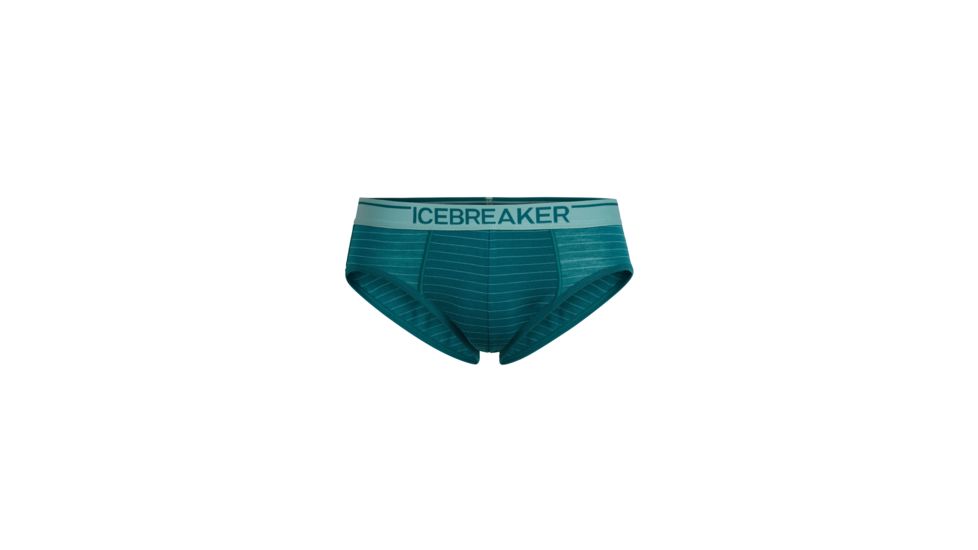 Icebreaker Anatomica Briefs, Mens, Poseidon/Hydro/Stripe, Large, 103031410L