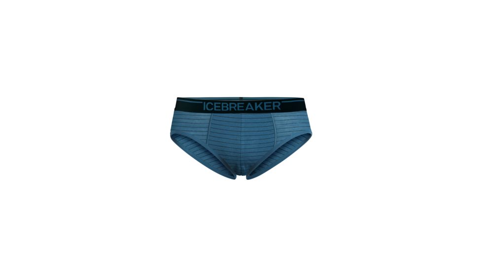 Icebreaker Anatomica Briefs, Mens, Thunder/Black/Stripe, Large, 103031409L