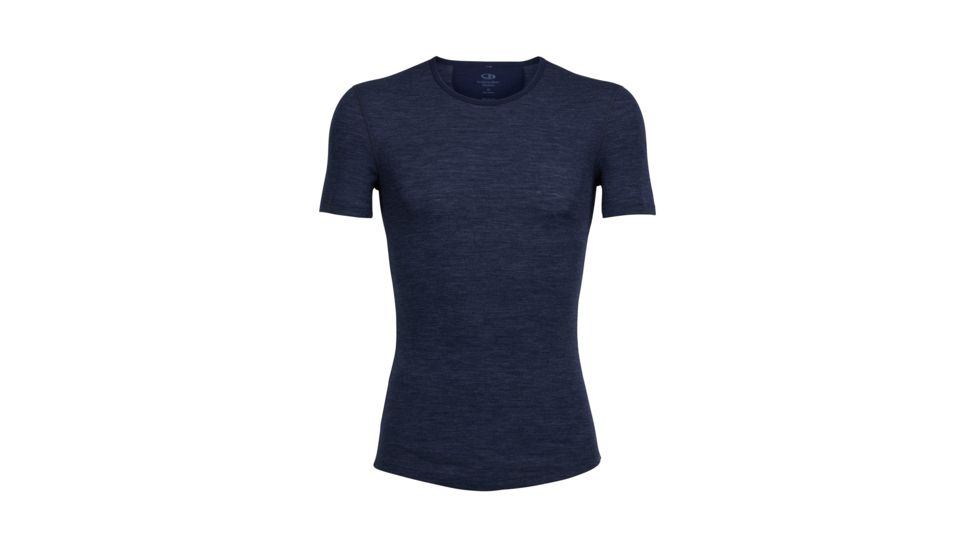 Icebreaker Anatomica Rib Short Sleeve Crewe, Fathom Hthr, S, 103602401S