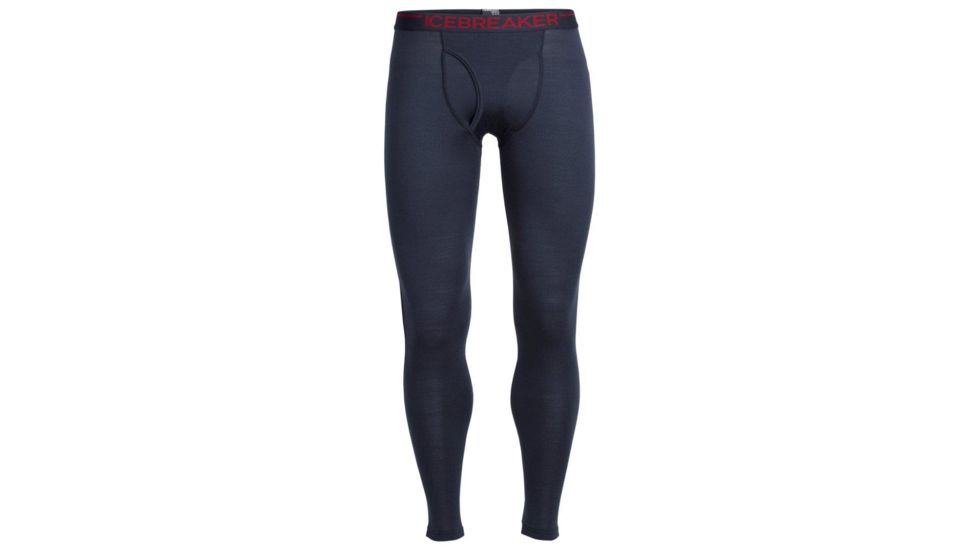Icebreaker Apex Leggings with Fly - Men's-Stealth/Oxblood-Large