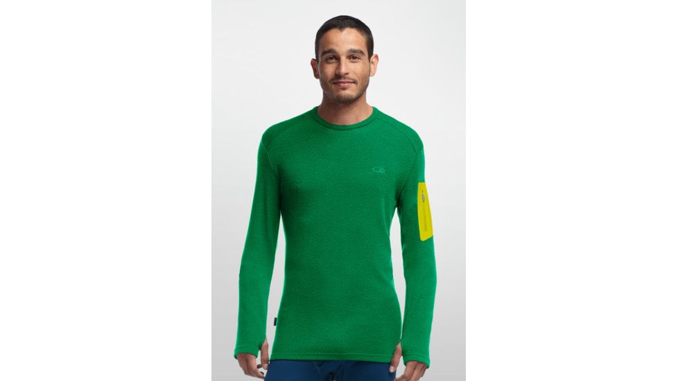 Icebreaker Apex Long Sleeve Crew Mountain Icon Top - Men's-Lucky-Small