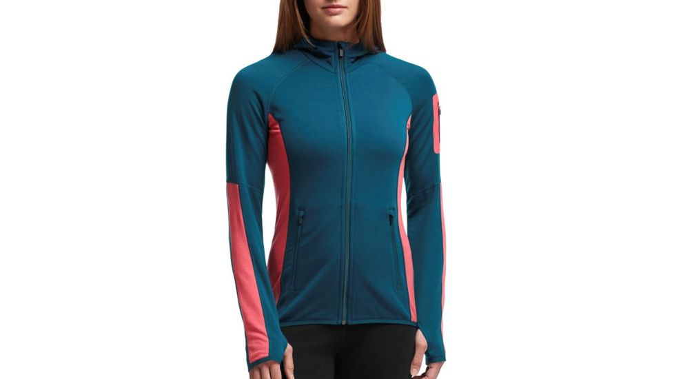 Atom Long Sleeve Hood Jacket - Womens-Night/Grapefruit/Night-X-Small