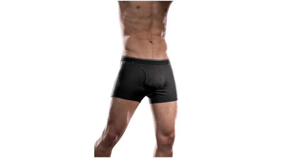 Icebreaker Body Fit Boxer Brief w/Fly 150 - Men's-Black/Mineral-X-Large