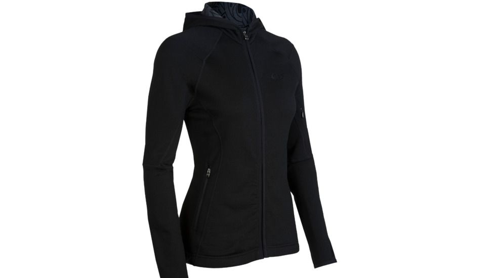 Icebreaker Cascade Hood Fleece - Women's-Medium-Black