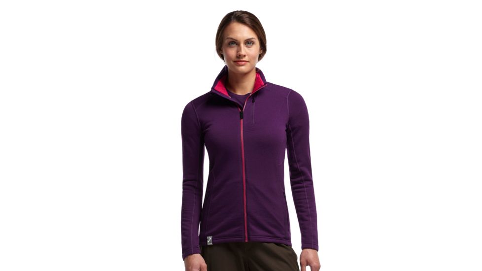 Icebreaker Cascade Long Sleeve Zip Jacket - Women's-Small-Vino/Garnet