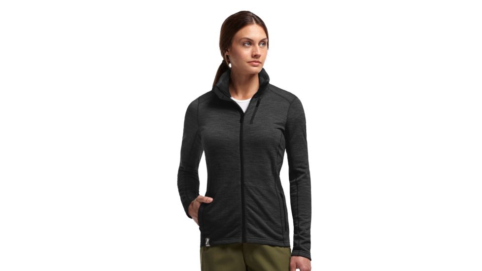 Icebreaker Cascade Long Sleeve Zip Jacket - Women's-Medium-Black
