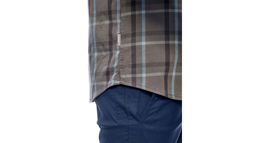 Icebreaker Compass Short Sleeve Shirt, Metal/Monsoon/Plaid, S, 103611002S