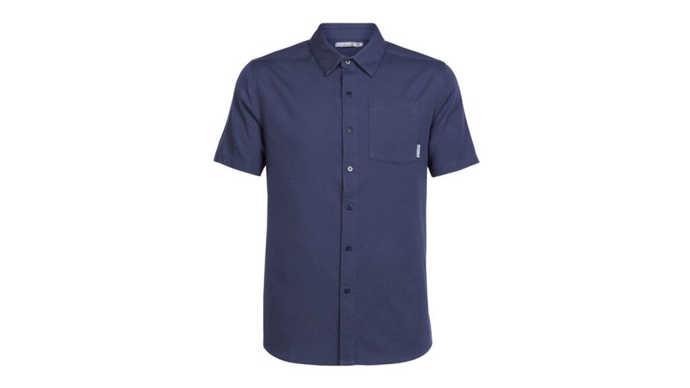 Icebreaker Compass Short Sleeve Shirt, Stealth, 2XL, 103611001XXL