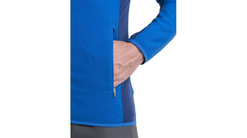 Icebreaker Descender Long Sleeve Zip Hood - Men's, Lazurite/Royal Navy, 2XL, IB104854569XXL