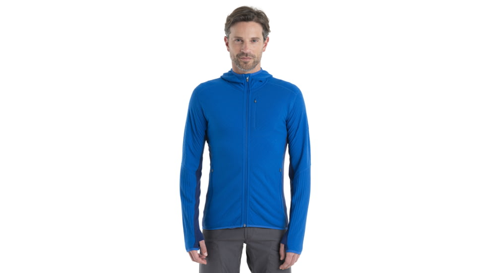 Icebreaker Descender Long Sleeve Zip Hood - Mens, Lazurite/Royal Navy, 2XL, IB104854569XXL