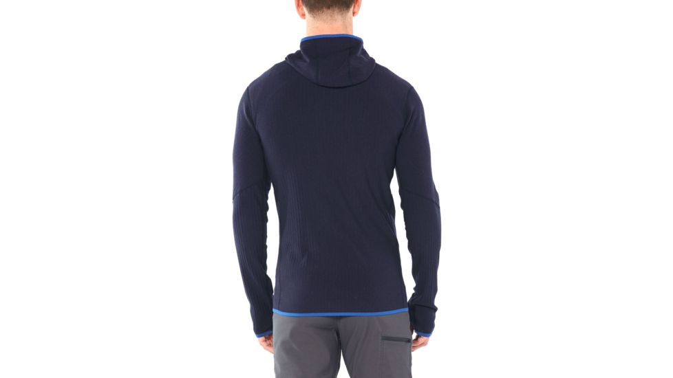 Icebreaker Descender Long Sleeve Zip Hood - Mens, Midnight Navy, Large, 104854401L