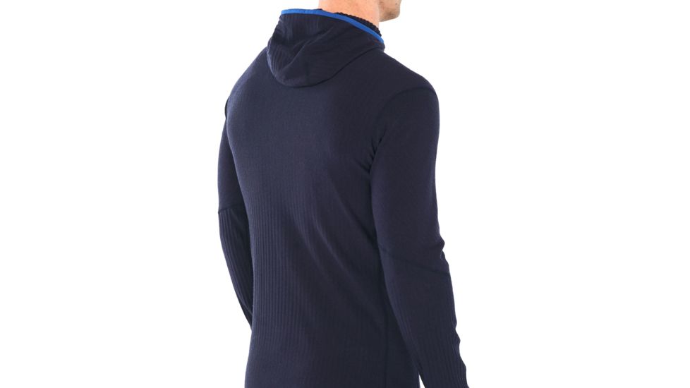 Icebreaker Descender Long Sleeve Zip Hood - Mens, Midnight Navy, Large, 104854401L