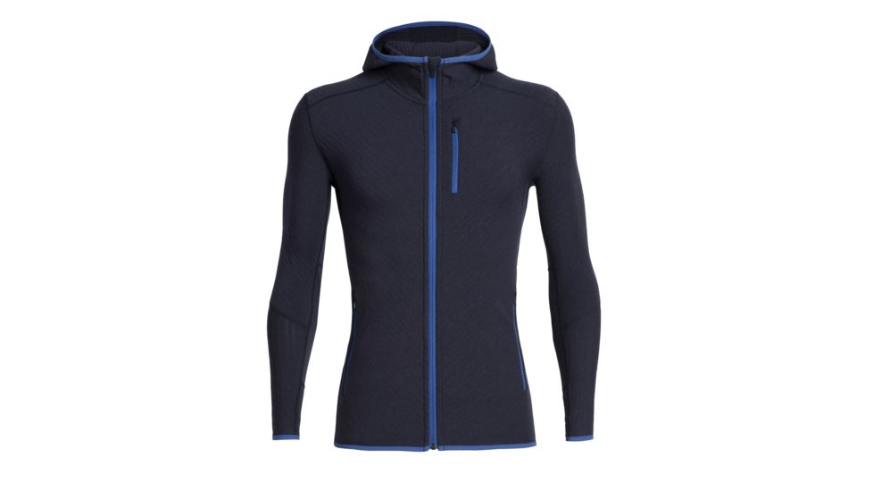 Icebreaker Descender Long Sleeve Zip Hood - Mens, Midnight Navy, Large, 104854401L