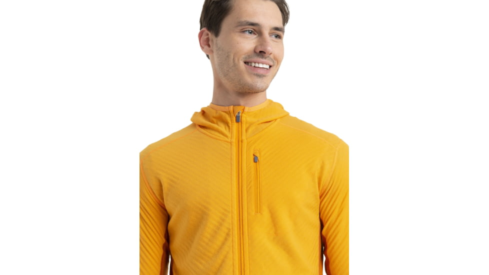 Icebreaker Descender Long Sleeve Zip Hood - Mens, Solar/Earth, Medium, IB104854866M
