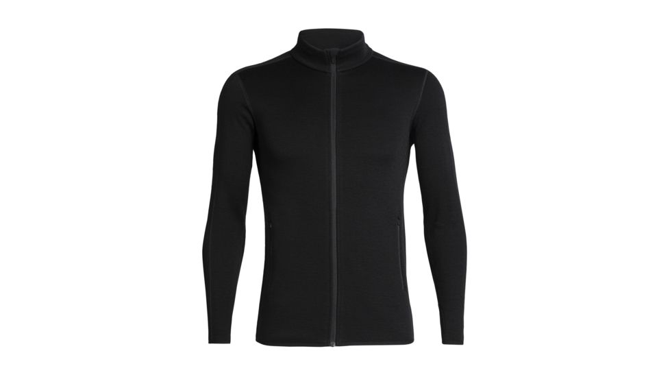 Icebreaker Elemental Long Sleeve Zip Hood - Mens, Black, Small, 104490001S