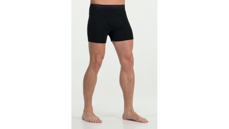 Icebreaker Everyday Boxer w/fly Clearance - Men's-Black-X-Large