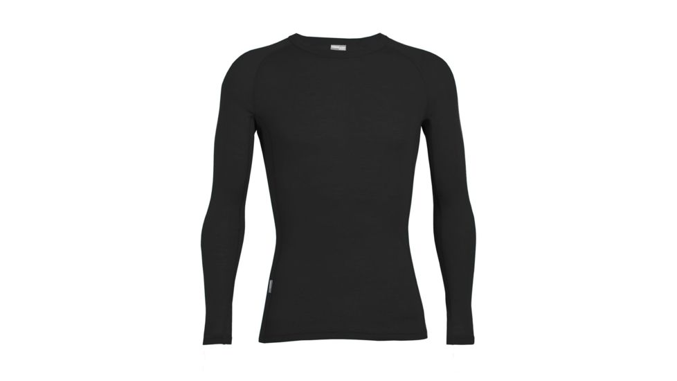 Icebreaker Everyday Long Sleeve Crewe, Black, 3XL, 101261001XXXL