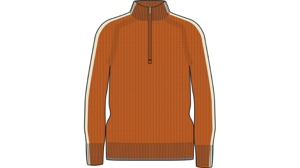 Icebreaker Lodge Long Sleeve Half Zip Sweater - Men's, Earth/Undyed/Cb, Small, IB0A56JK887S