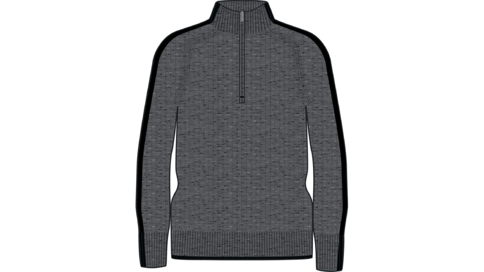 Icebreaker Lodge Long Sleeve Half Zip Sweater - Men's, Gritstone Heather/Black, Small, IB0A56JKA11S