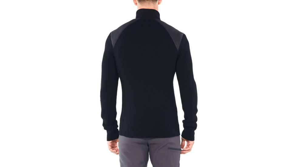 Icebreaker Lumista Hybrid Sweater Jacket - Mens, Black, Large, 104870001L