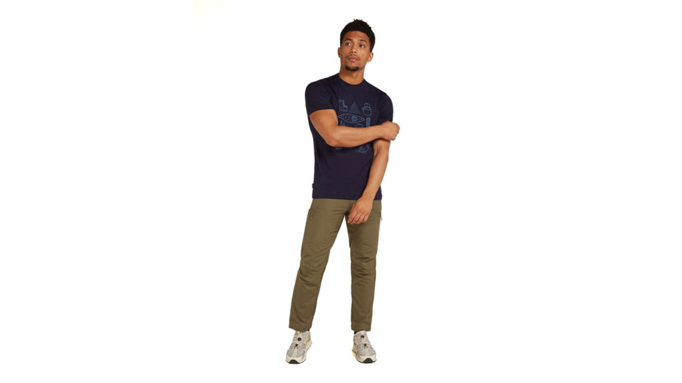 Icebreaker Men Merino 150 Tech Lite SS Tee Camp Essentials, Midnight Navy, XL, IB0A571X401XL