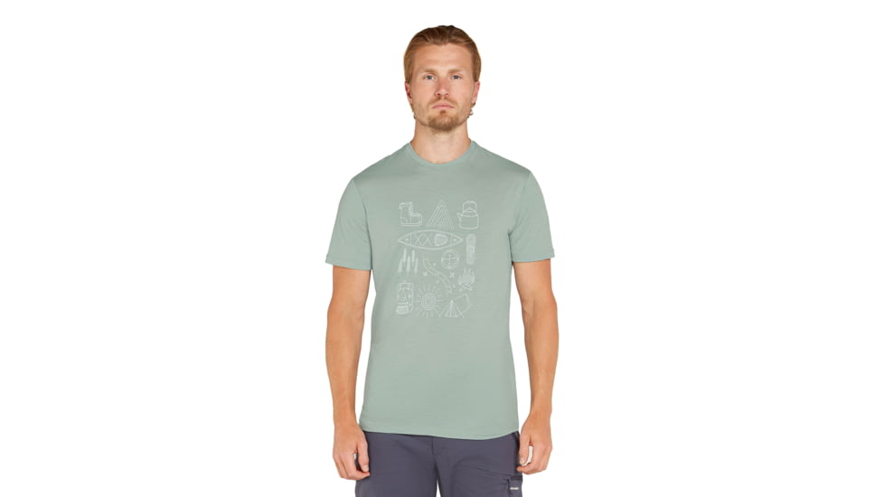 Icebreaker Men Merino 150 Tech Lite SS Tee Camp Essentials, Moss, M, IB0A571X01GM