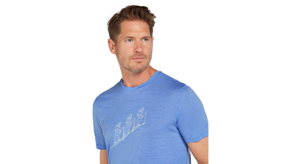 Icebreaker Men Merino 150 Tech Lite SS Tee Natural Ski Tour, Baja, M, IB0A573101DM