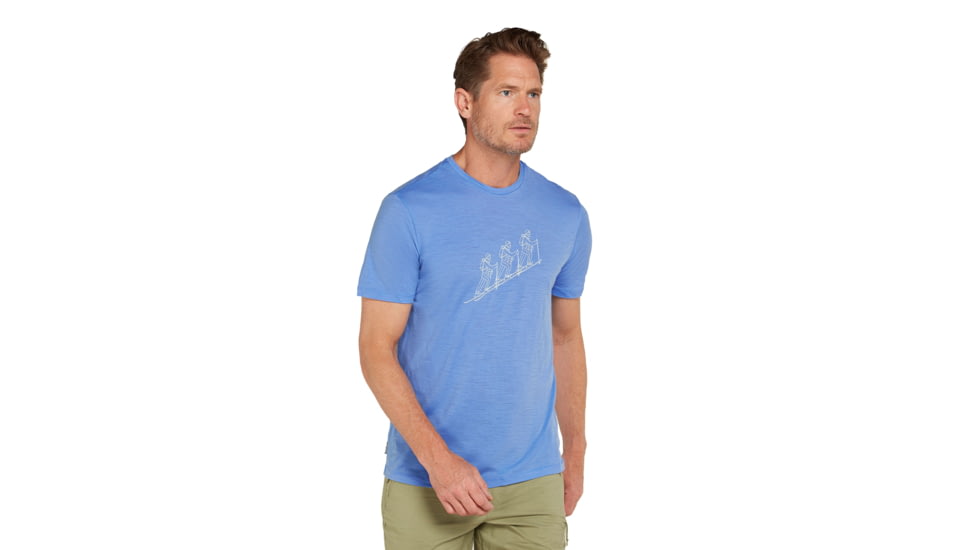 Icebreaker Men Merino 150 Tech Lite SS Tee Natural Ski Tour, Baja, M, IB0A573101DM