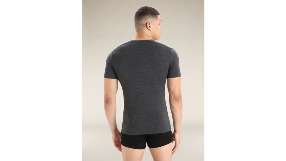 Icebreaker Merino 150 Anatomica SS Crewe - Men's, Jet Heather, Medium, IB103033011M