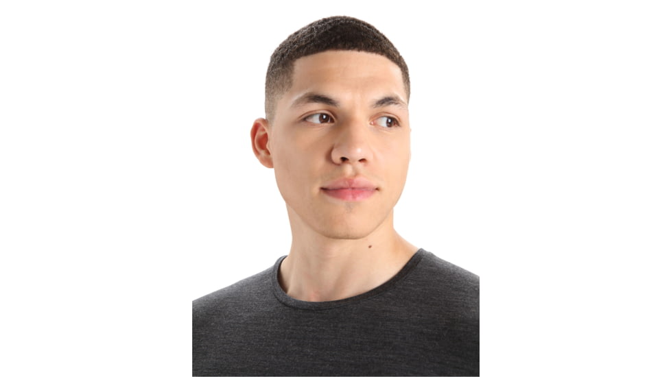 Icebreaker Merino 150 Anatomica SS Crewe - Mens, Jet Hthr, Medium, IB103033011M