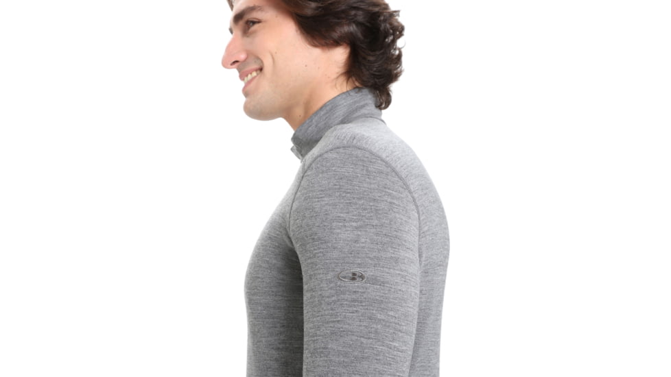 Icebreaker Merino 200 Oasis Long Sleeve Half Zip Thermal Top - Mens, Gritstone HTHR, Extra Large, IBB04367013XL