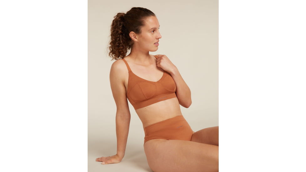 Icebreaker Merino Queens Clasp Bra - Womens, Dusty Clay, Extra Small, IB0A59HR0B0XS